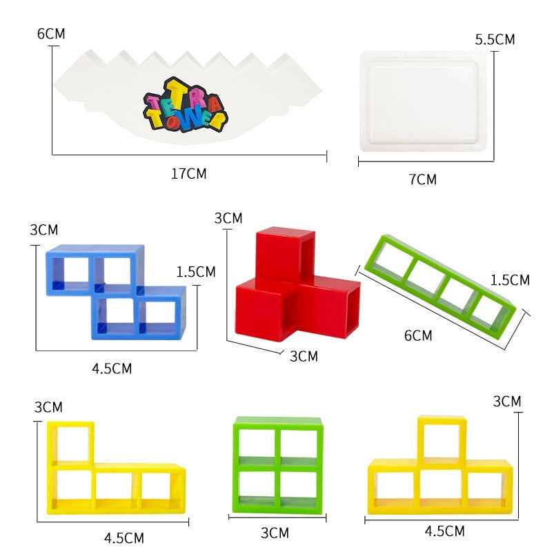 TetraTowerTetris™ Bloques, Juegos, Equilibrio, Juego de Bloques